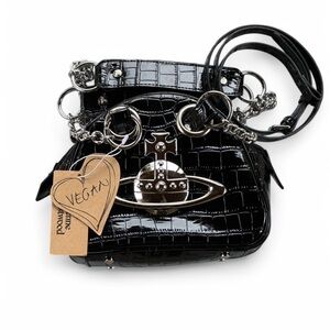 Vivienne Westwood Black with Grey hardware vegan leather